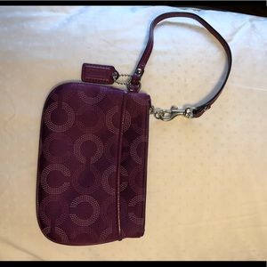 Purple Coach Wristlet